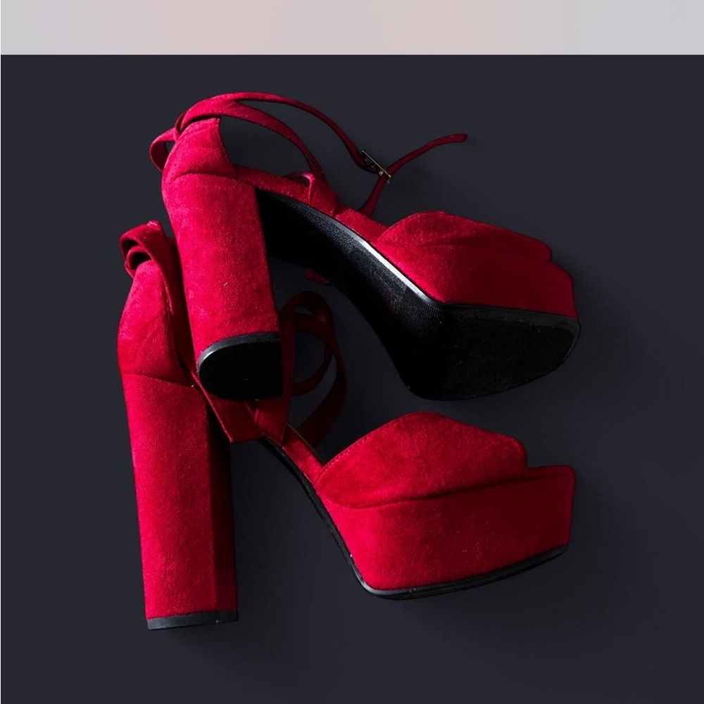 Red Platform Heels